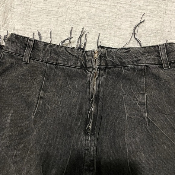 FREE PEOPLE We the Free Womens Black Distressed Below The Knee A-Line Skirt - Picture 6 of 6